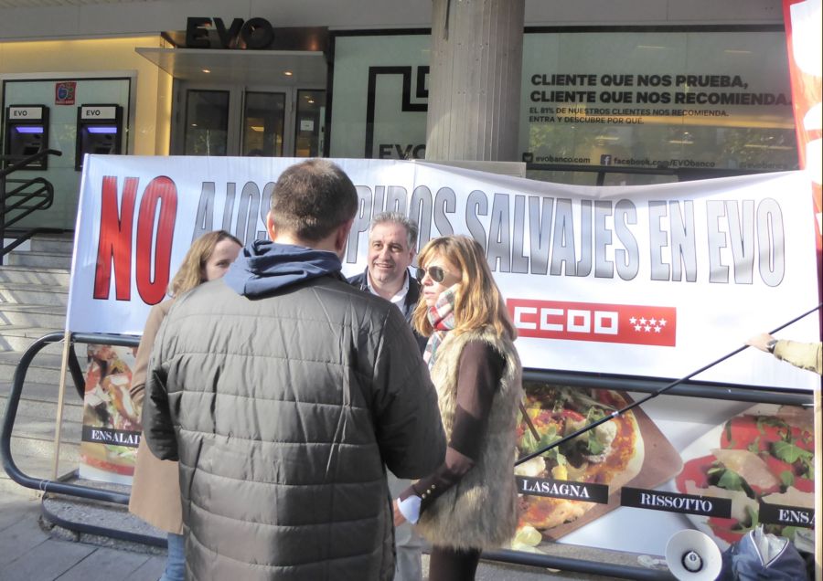Nueva concentración contra el ERE en Evo Banco