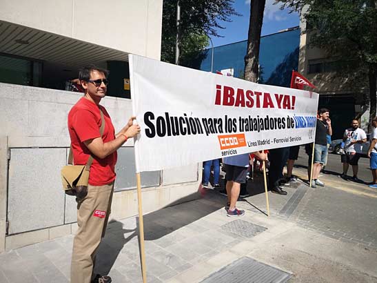 La plantilla de Línea Madrid (010) se manifesta este lunes por la equiparación salarial