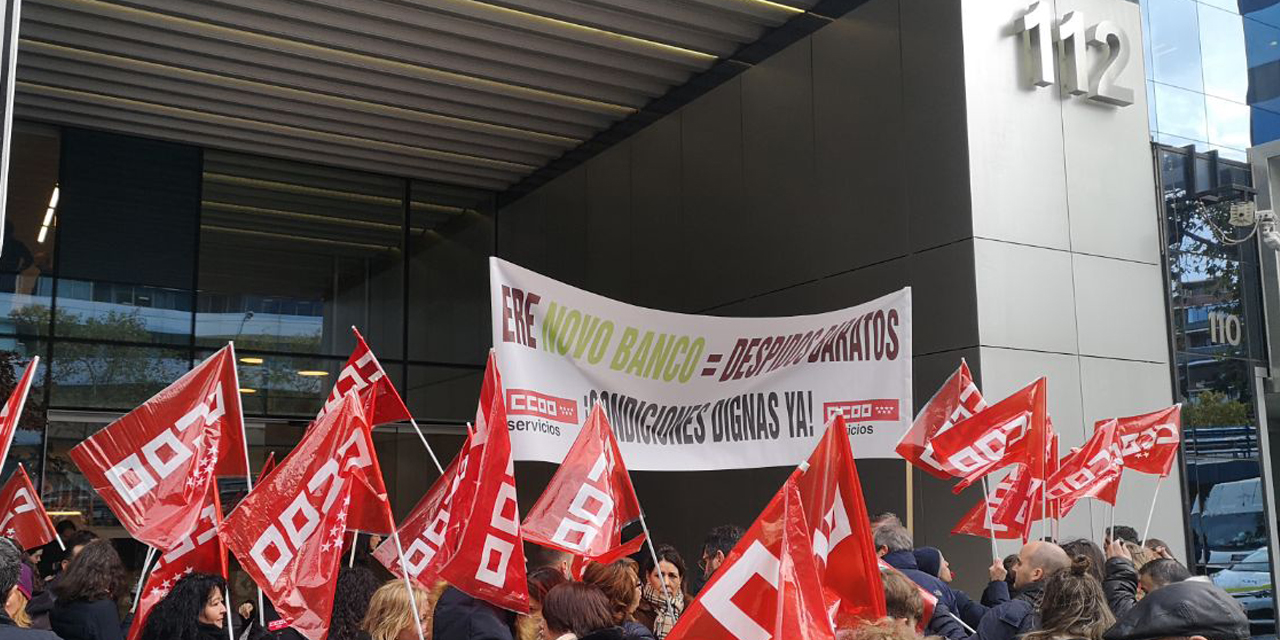 CCOO se moviliza contra el ERE en Novo Banco