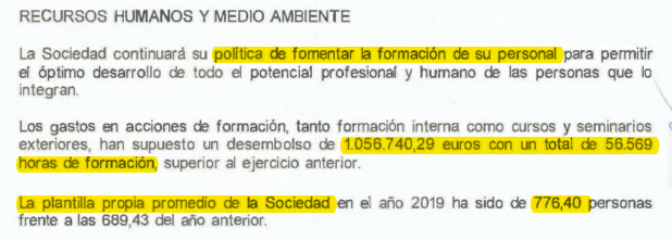 Balance Gastos Formacion y Plantilla