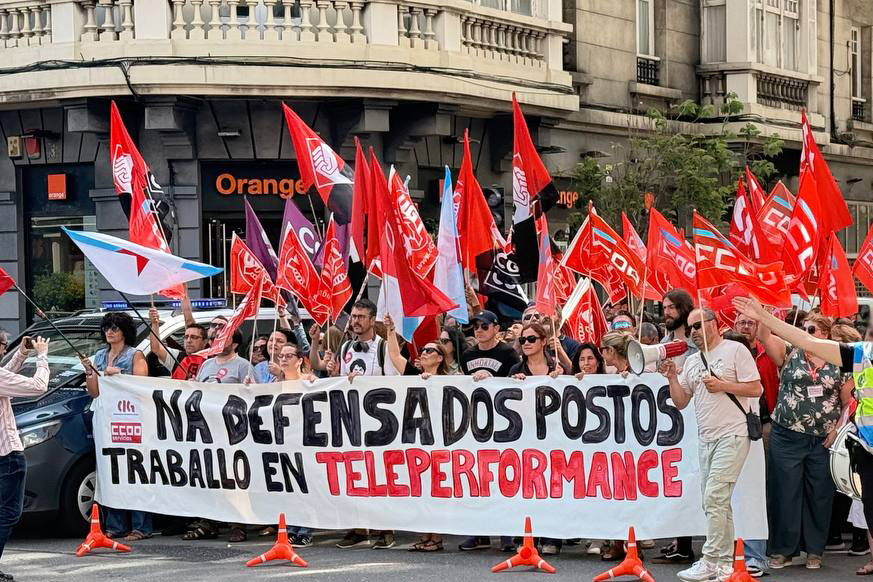 mobilizacións contra o ERE en Teleperformance
