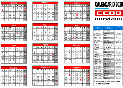 Calendario Laboral 2019