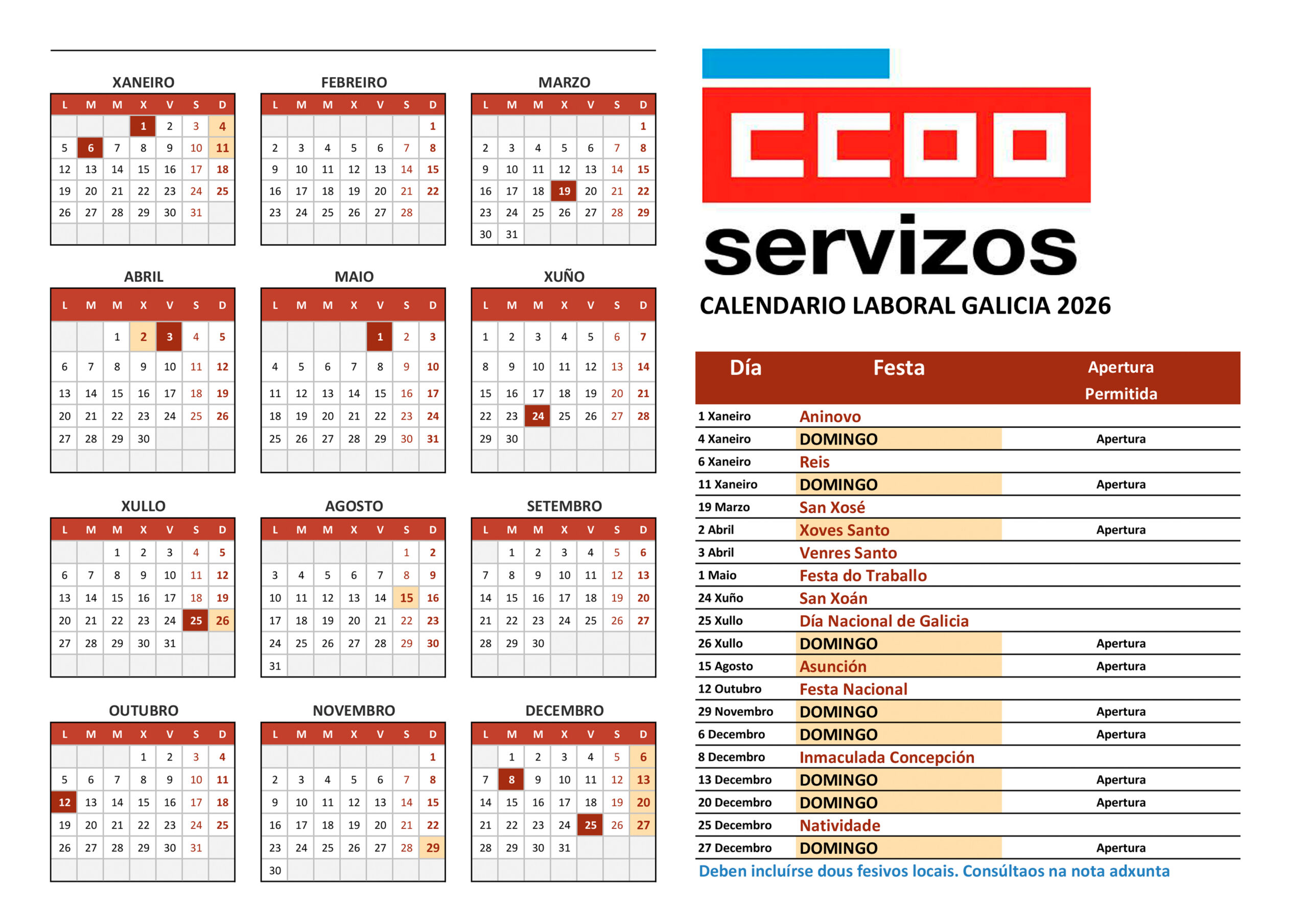 Calendario Laboral 2025